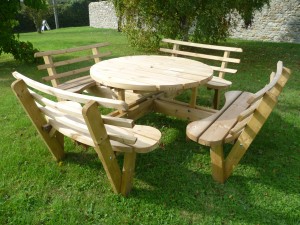 Outdoor dining table