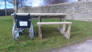 wheelchair friendly picnic table