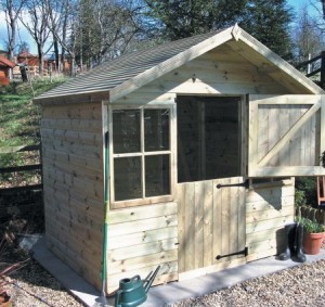 Shed with stable door and window