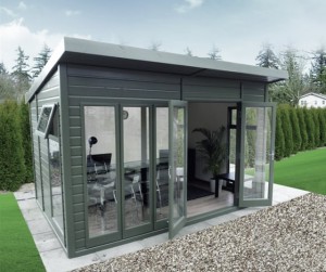 Contemporary style square summerhouse