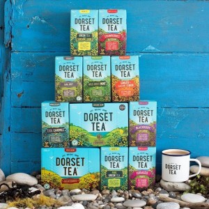 Dorset Tea boxes and tin mug