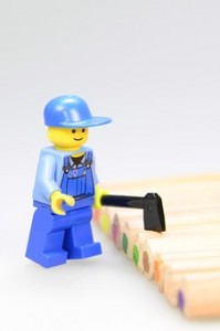 Lego workman with tool