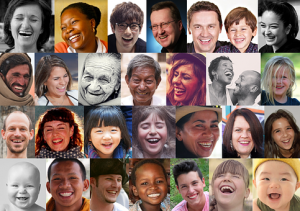 Compilation of smiling people