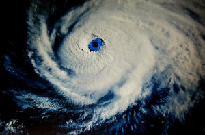 hurricane meteorological aerial shot