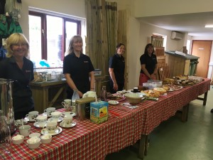 Coffee morning cake stall