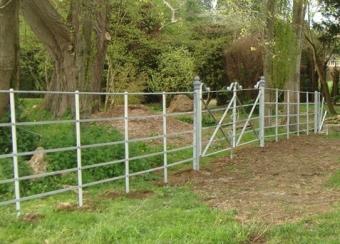 Galvanised Parkland gate posts