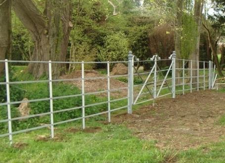 Galvanised Parkland gate posts
