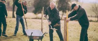 Dorset fencing team. Agricultural fencing
