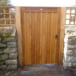 Hardwood garden gate.