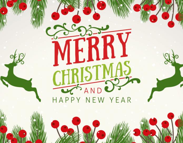 Merry Christmas and Happy New Year message