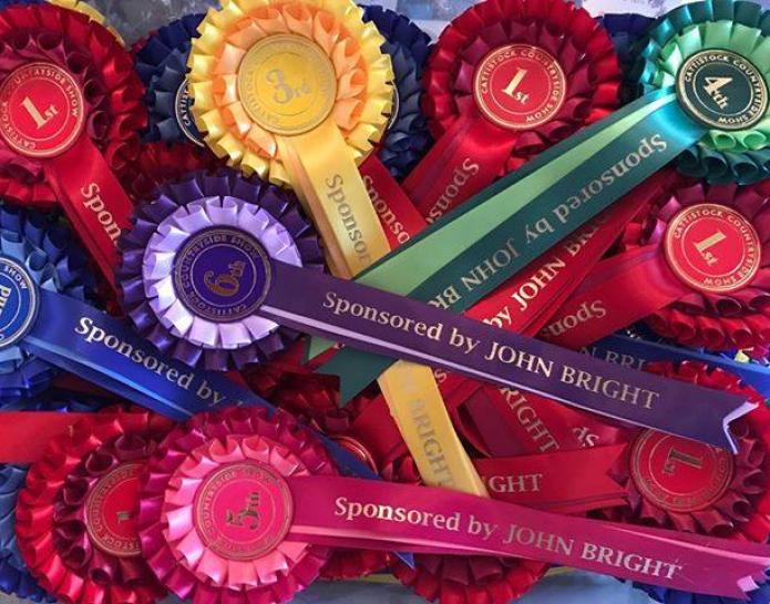 John Bright prize rosettes