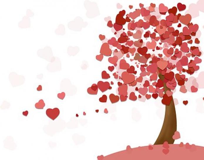 Tree of hearts illustration