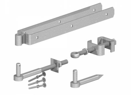Adjustable gate hinge set