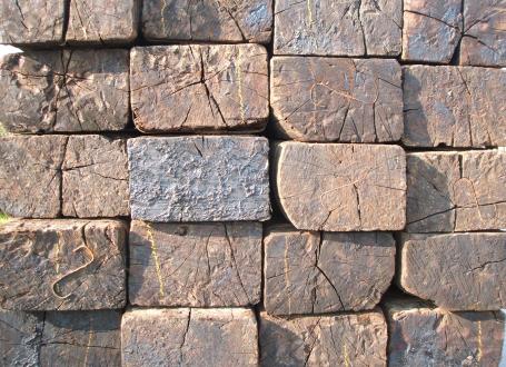 Reclaimed railway sleepers