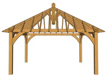 Hinton 4m (195) Oak Gazebo Kit