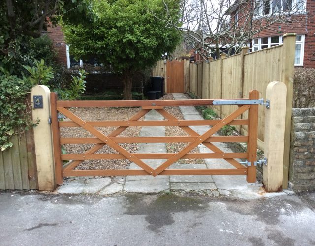 Diamond Braced Gate - Iroko