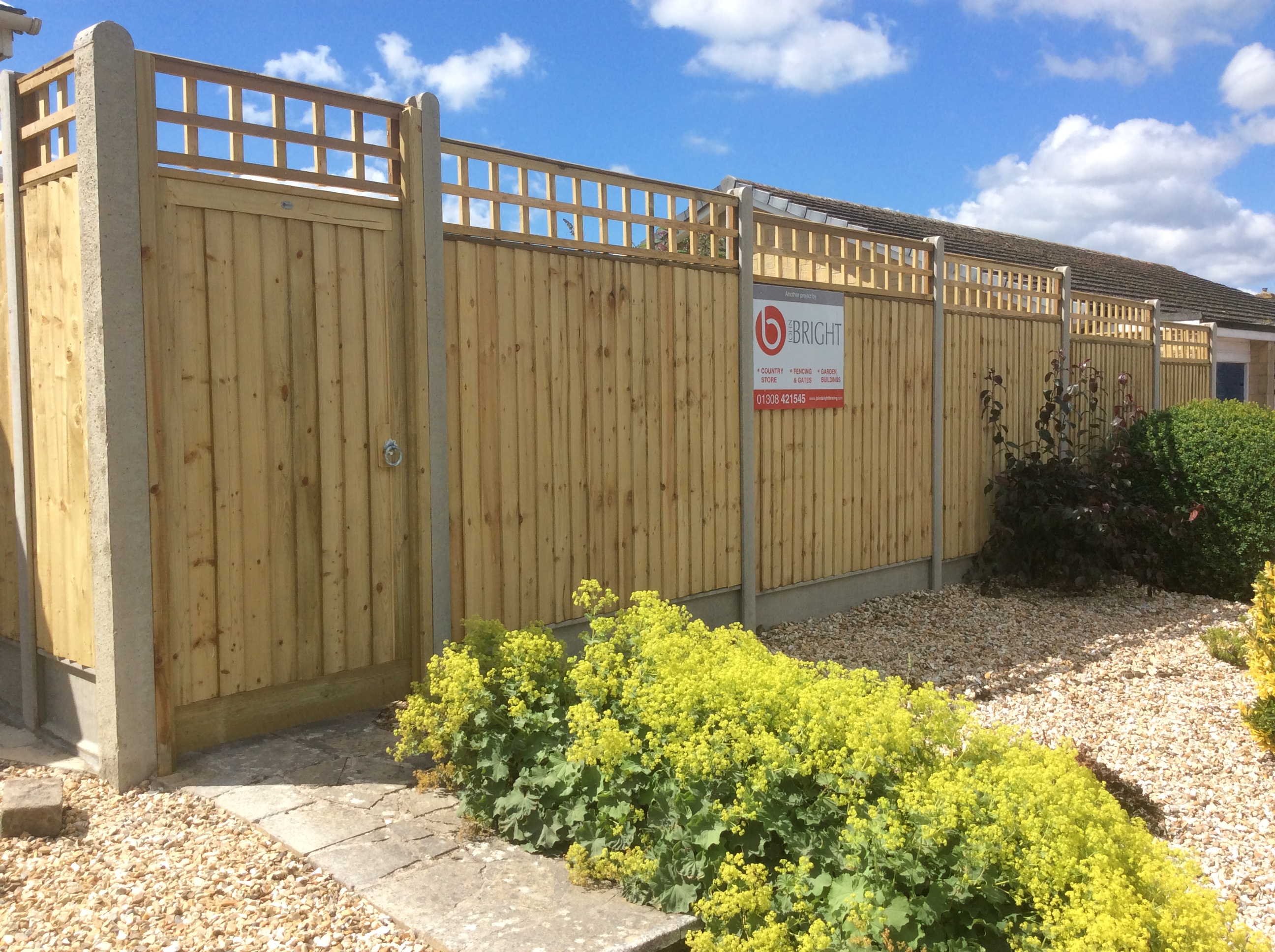 Tanalised Closeboard fence - an ideal way to create a family garden
