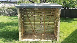 Slatted Log Store front view