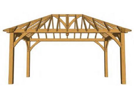 Compton 4.5m x 3.7m Oak Gazebo Kit