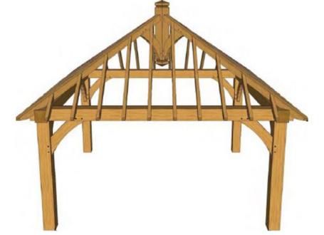 Hinton 4m (145) Oak Gazebo Kit