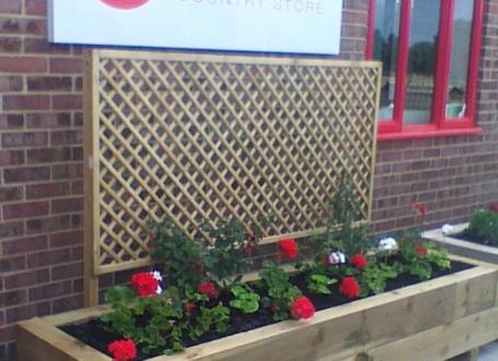 tanalised sleeper planter