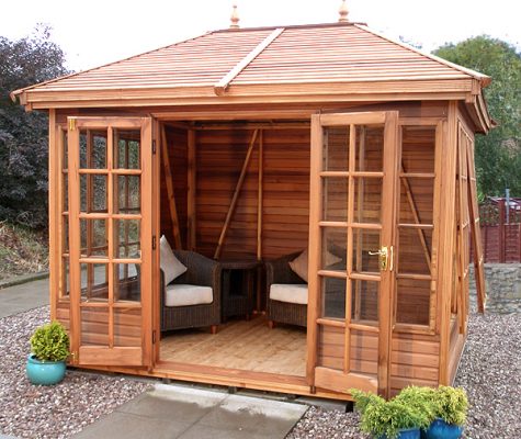 Tudor summerhouse with optional cedar slatted roof