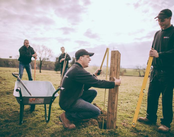 Fence post installation