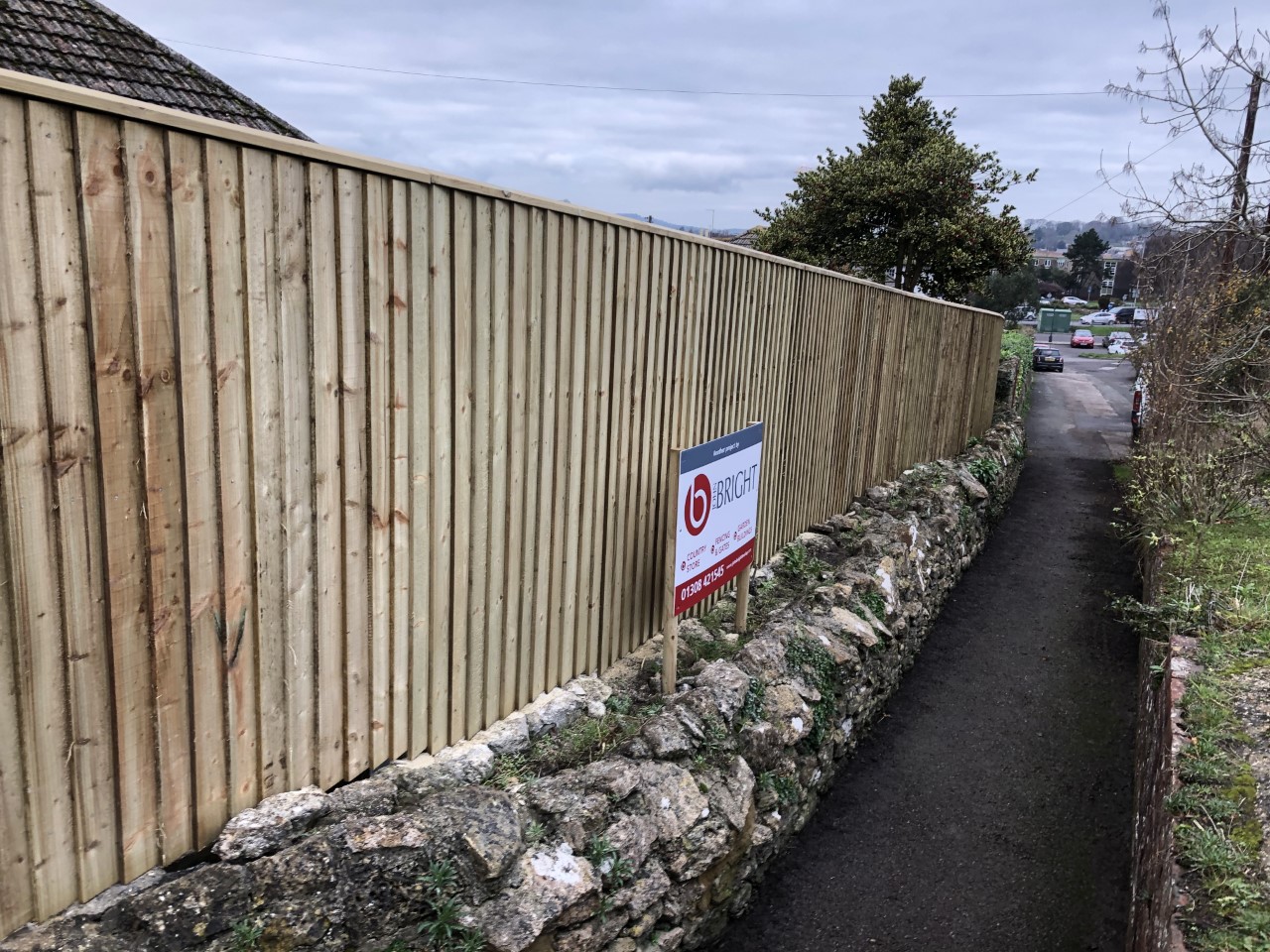 Featheredge garden fencing