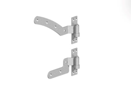 Curved Hinge Set Galvanised 12